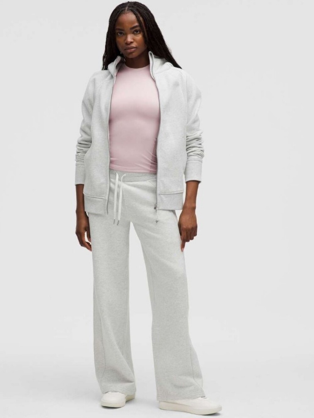 Lululemon Wundermost Ultra-Soft Nulu Hip-Length Crewneck Shirt Pink Haze - M